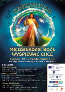 III Festiwal Miłosierdzie Boże Wyśpiewać Chcę - Tarnów